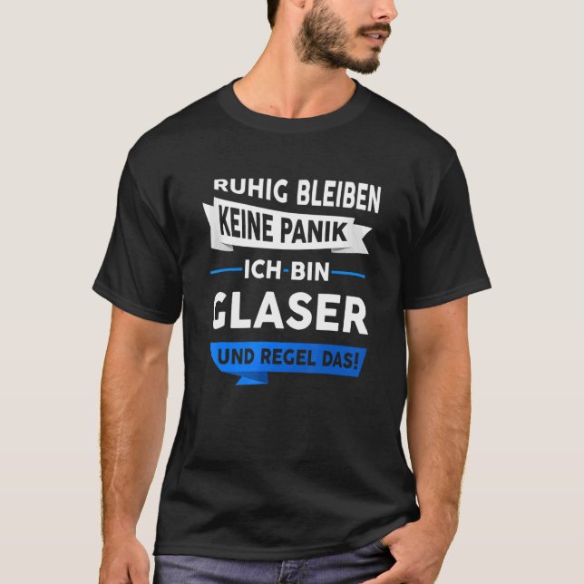 Manar Glasvaryrke Glazing Glass Blower Glass T Shirt (Framsida)