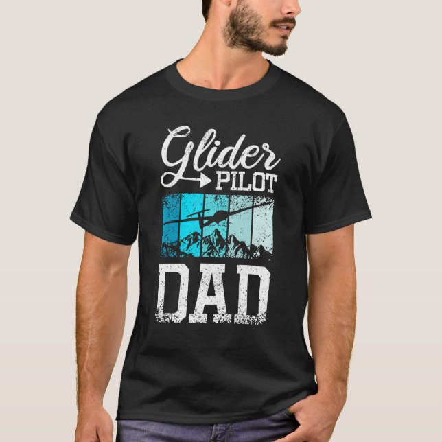Manar Glider Pilot Pappa T Shirt (Framsida)