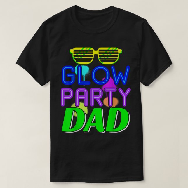 Manar Glow Party Pappa Bday Party Birthday Far T Shirt (Design framsida)