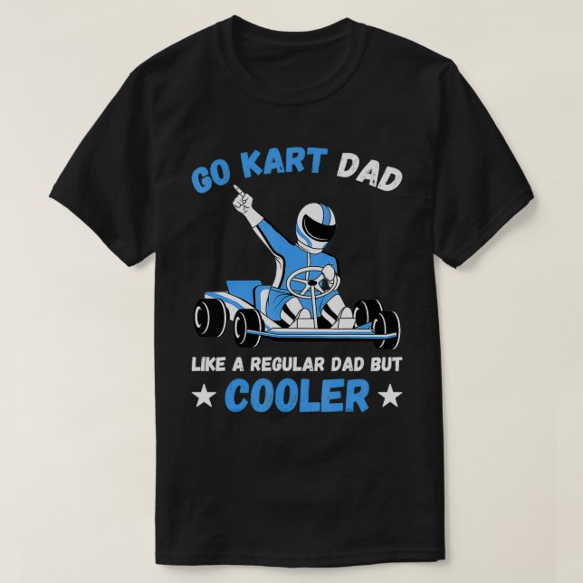 Manar Go Kart Pappa Go Kart Tävla T Shirt (Design framsida)