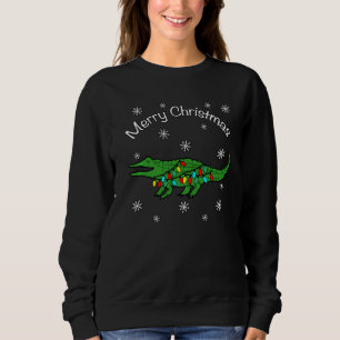 Manar God jul Gator Alligator med Helgdag T Shirt