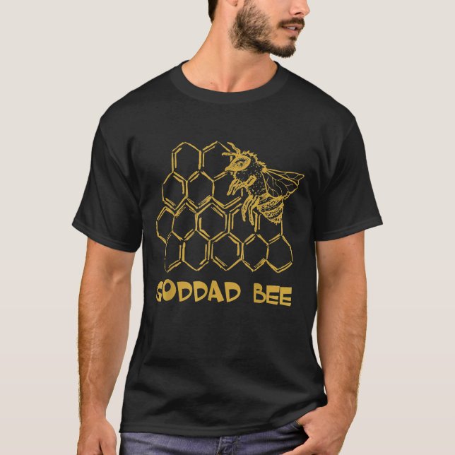 Manar Goddad Bee Distress Bebibehåller Bee Goddad T Shirt (Framsida)