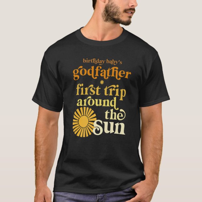 Manar Godfader först Resa runt Sol-födelsedagen T Shirt (Framsida)