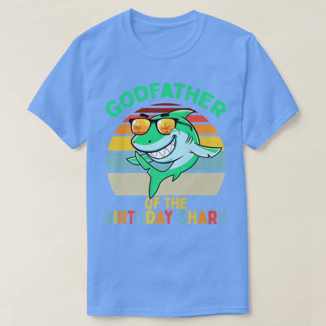 Manar Godfader till Shark Birthday Matching Fami T Shirt (Design framsida)