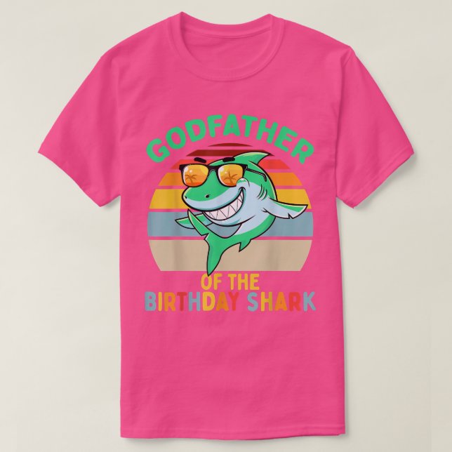 Manar Godfader till Shark Birthday Matching Fami T Shirt (Design framsida)