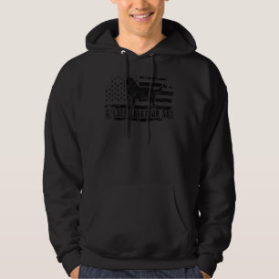 Manar Golden Labrador Pappa Distress American Flag Hoodie