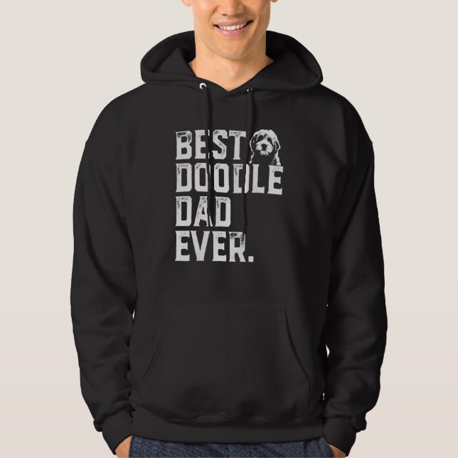 Manar Goldendoodle Pappa Best Doodle Pappa Hoodie (Framsida)
