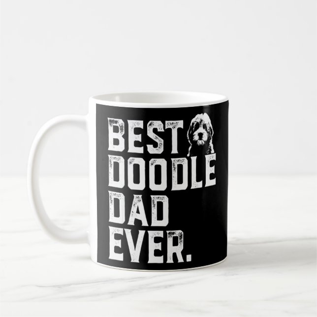 Manar Goldendoodle Pappa Best Doodle Pappa Kaffemugg (Vänster)