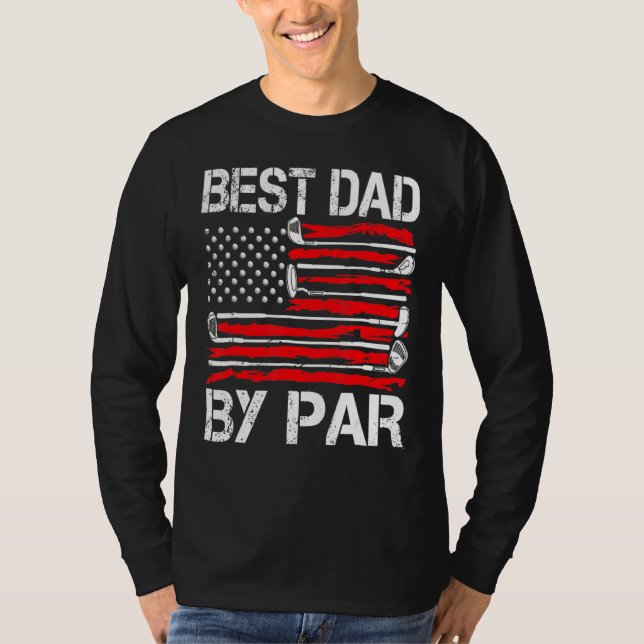 Manar Golf Best Bonus Pappa efter Par Golfer Ameri T Shirt (Framsida)
