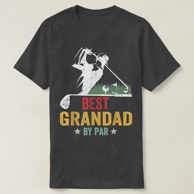 Manar Golf Best Grandad by Par Pappa Golfer Far' T Shirt (Design framsida)