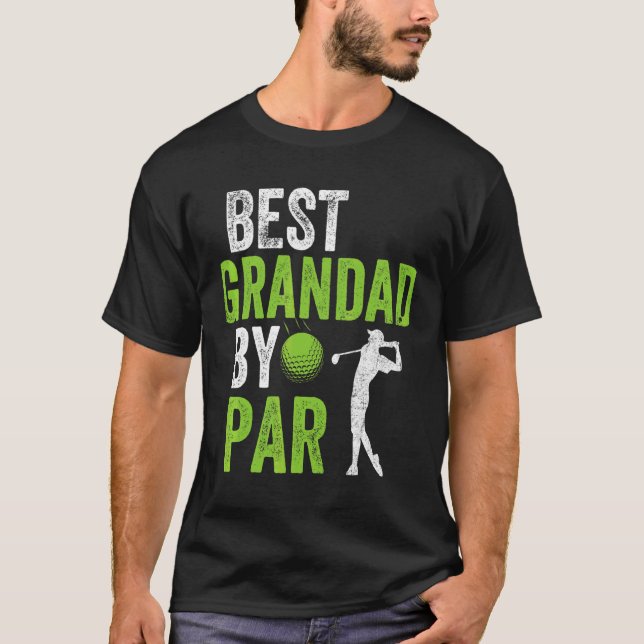 Manar Golf Best Grandad by Par Pappa Golfer Far' T Shirt (Framsida)