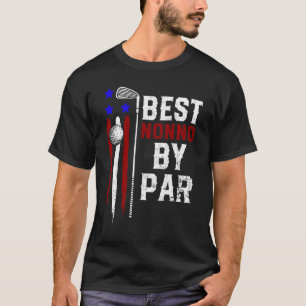Manar Golf Best Nonno by Par Grandpa Golfer Flagga T Shirt