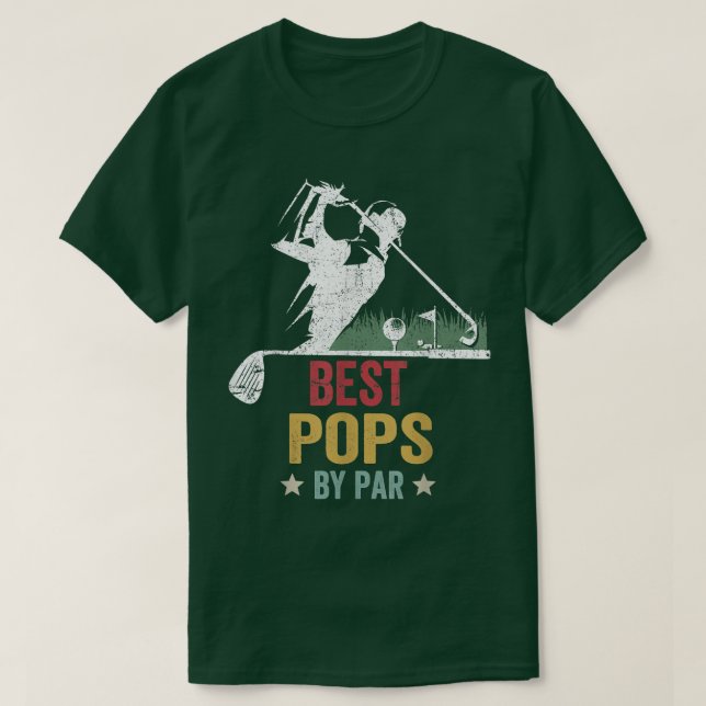 Manar Golf Best Pops by Par Grandpa Golfer Far T Shirt (Design framsida)