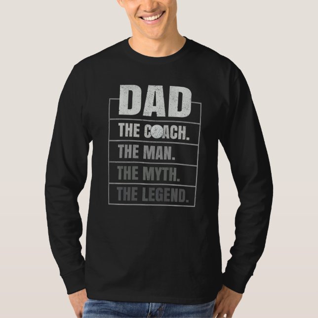 Manar Golf Coach Pappa Man Myth Legend Golf Far T Shirt (Framsida)