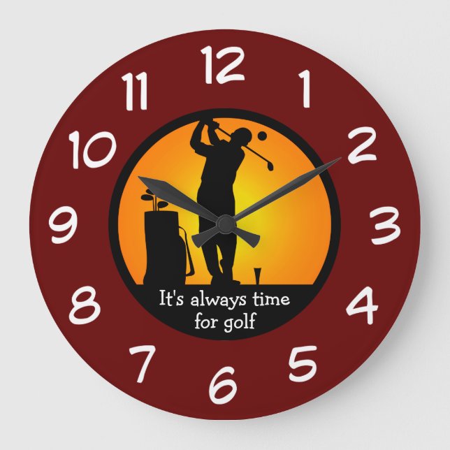 Manar Golf Fanatic ThMB Wall Clocks Stor Klocka (Framsida)