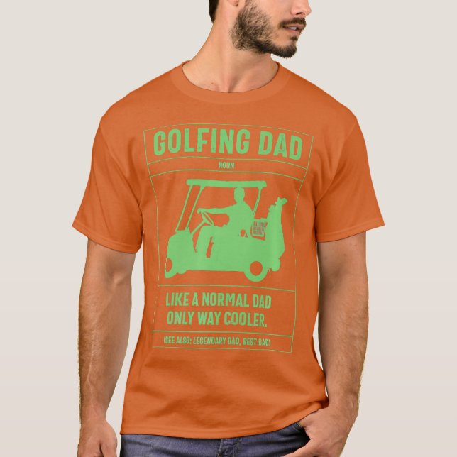 Manar Golfing Pappa Dictionary Definition Funny T Shirt (Framsida)