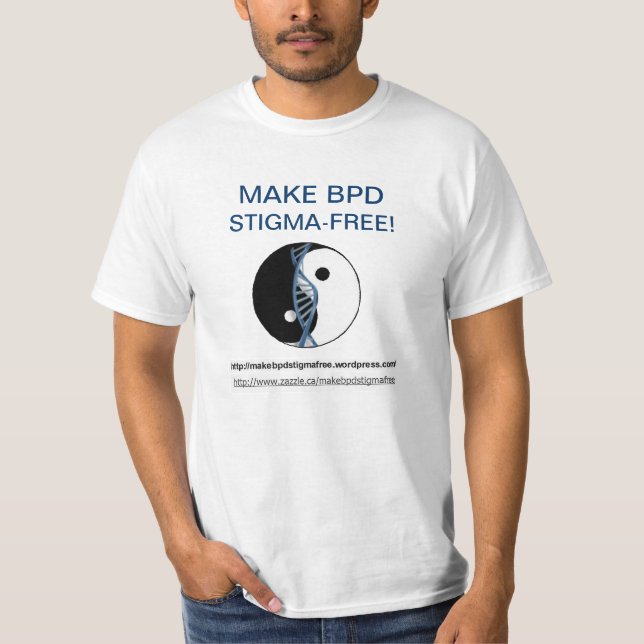 Manar "gör BPD Stigma-Fri!", LogotypT-tröja Tee (Framsida)