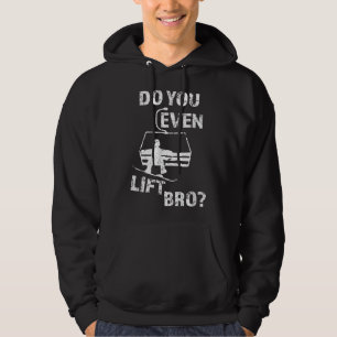Manar Gör du till och med hiss Bro Funny Snowboard Hoodie