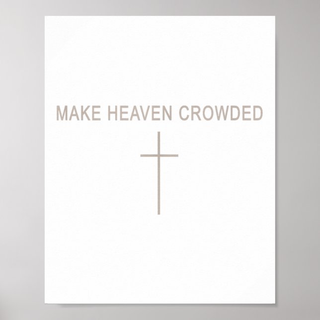 Manar gör Heaven Crowley Christian Minimalist Todd Poster (Framsidan)