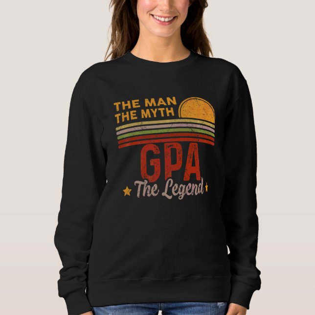 Manar GPA Man Myth Legend Retro Grandpa Far T Shirt (Framsida)