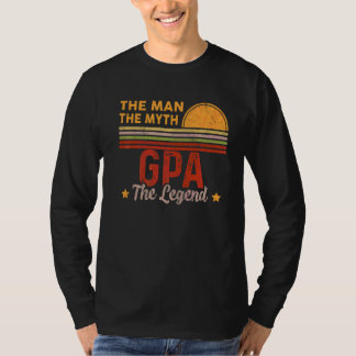 Manar GPA Man Myth Legend Retro Grandpa Far T Shirt