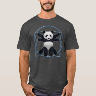 Manar grå T-tröja för Vitruvian Panda T Shirt