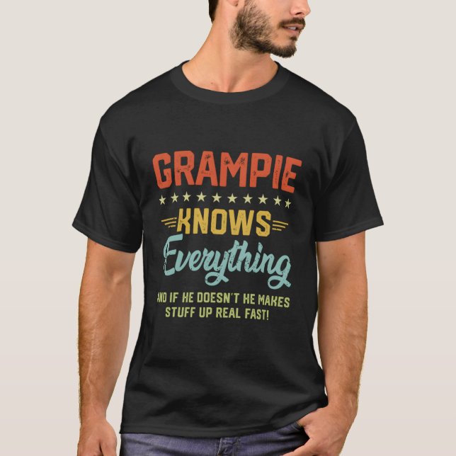 Manar Grampie känner till allt underbart farfar Fa T Shirt (Framsida)