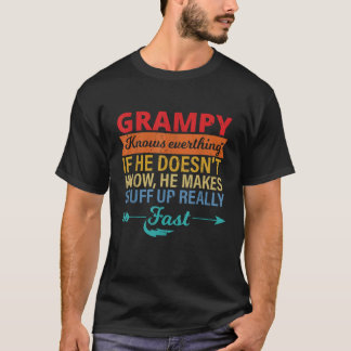 Manar Grampy känner till allt Grandpa far dag T Shirt