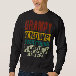 Manar Grampy känner till allt Vintage Grampy Pappa Lång Ärmad Tröja