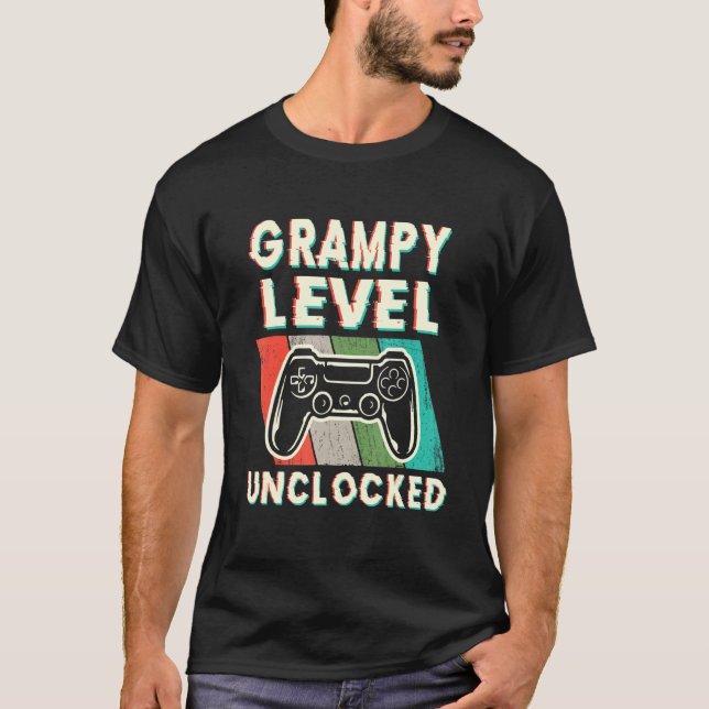 Manar Grampy level olåst upp till Grampy Fa T Shirt (Framsida)