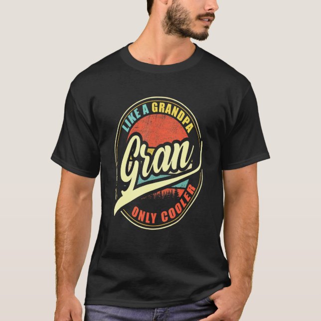 Manar Gran som en morfar - endast kylare T Shirt (Framsida)