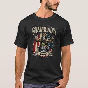 Manar Granddad Biker Gang Flagga Granddad Rides Bi T Shirt