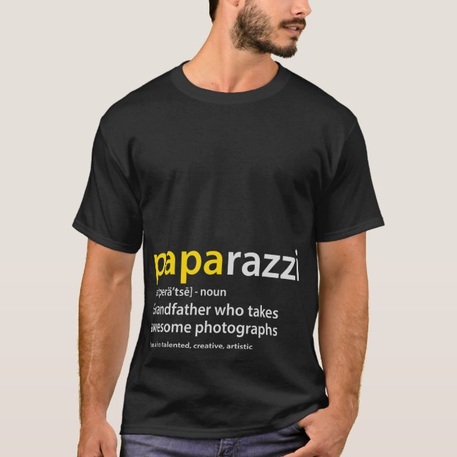 Manar Grandfather Fotograf T-shirt PAPArazzi de (Framsida)