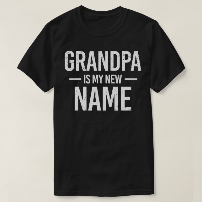 Manar Grandpa är min nya farfar-announcem i Namn T Shirt (Design framsida)