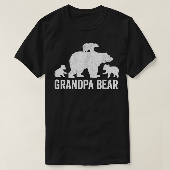 Manar Grandpa Bear Fars dag Shirt, funny 3C T Shirt (Design framsida)