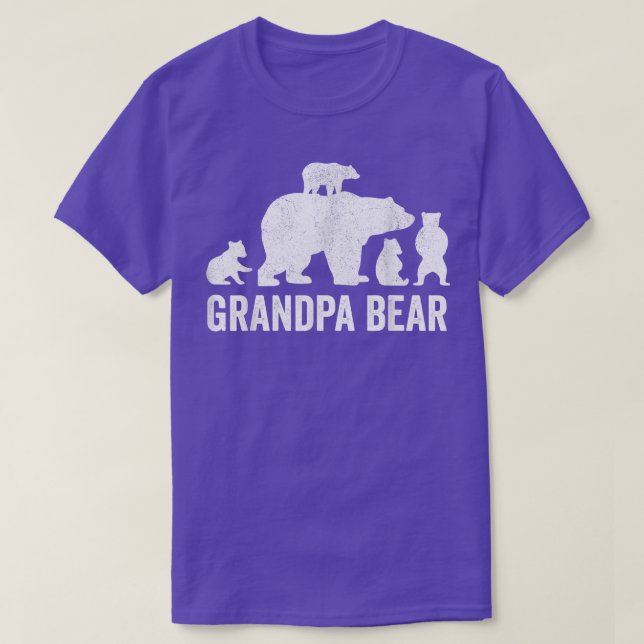 Manar Grandpa Bear Fars dag Shirts, Funny Fyra C T Shirt (Design framsida)