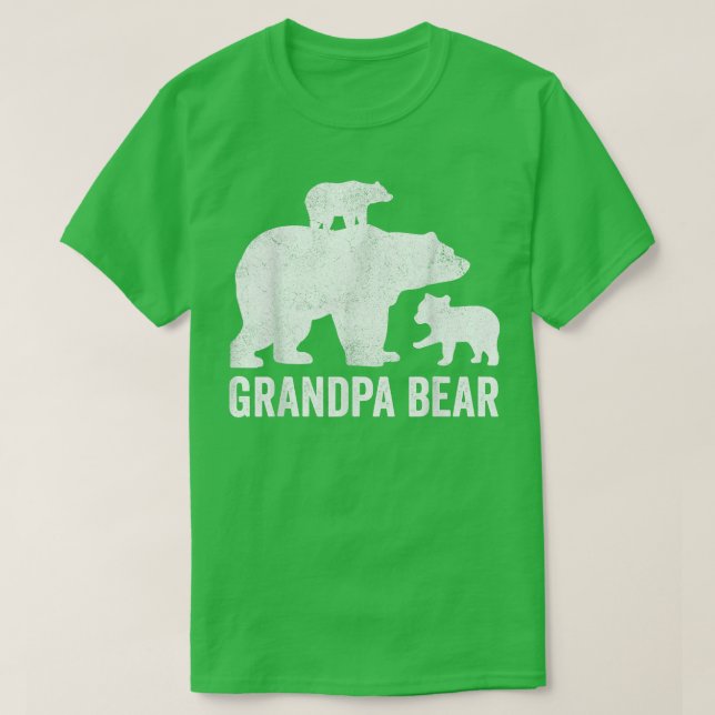 Manar Grandpa Bear Fars dag Shirts, Funny Two Cu T Shirt (Design framsida)