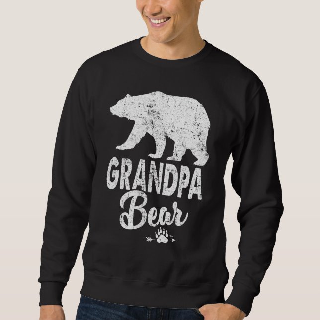 Manar Grandpa Bear Lång Ärmad Tröja (Framsida)