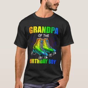 Manar Grandpa Birthday Boy Roller Skating Birthday T Shirt