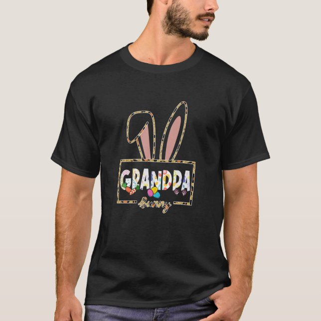 Manar Grandpa Bunny Rabbit Family Group Påsk Fath T Shirt (Framsida)