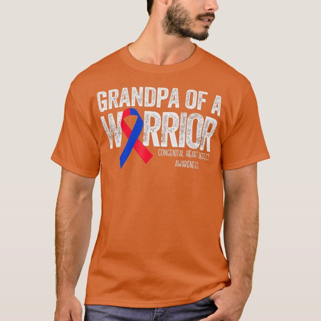 Manar Grandpa från Warrior T Shirt CHD Congenital (Framsida)