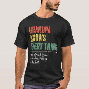 Manar Grandpa känner till allt 60:e Fars dag T Shirt