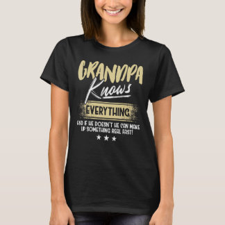 Manar Grandpa känner till allt Fars dag T Shirt