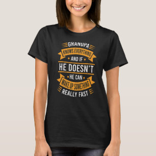Manar Grandpa känner till allt Grandpa Far Da T Shirt