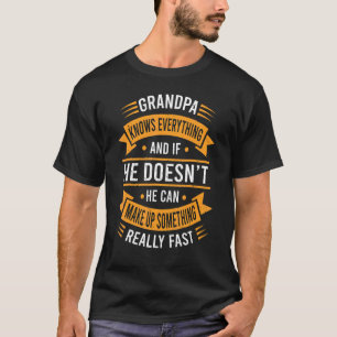 Manar Grandpa känner till allt Grandpa Far Da T Shirt