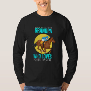Manar Grandpa Kärlek Horse Tävla Gambling Tävling T Shirt