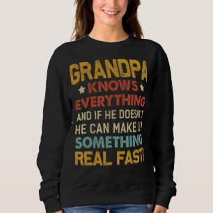 Manar Grandpa Know All Funny Fars dag T Shirt