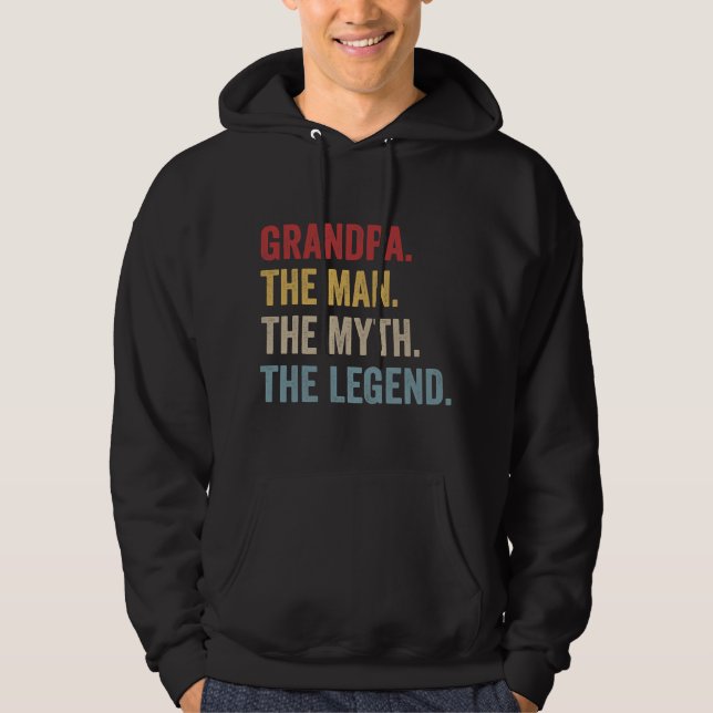 Manar GRANDPA MÄNNEN MYTH Manar-MYNDIGHETEN Hoodie (Framsida)