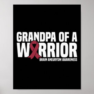 Manar Grandpa of a Warrior Brain Aneurysm Awarenes Poster