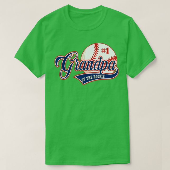 Manar Grandpa Rookie of Year 1 Birthday Baseball T Shirt (Design framsida)